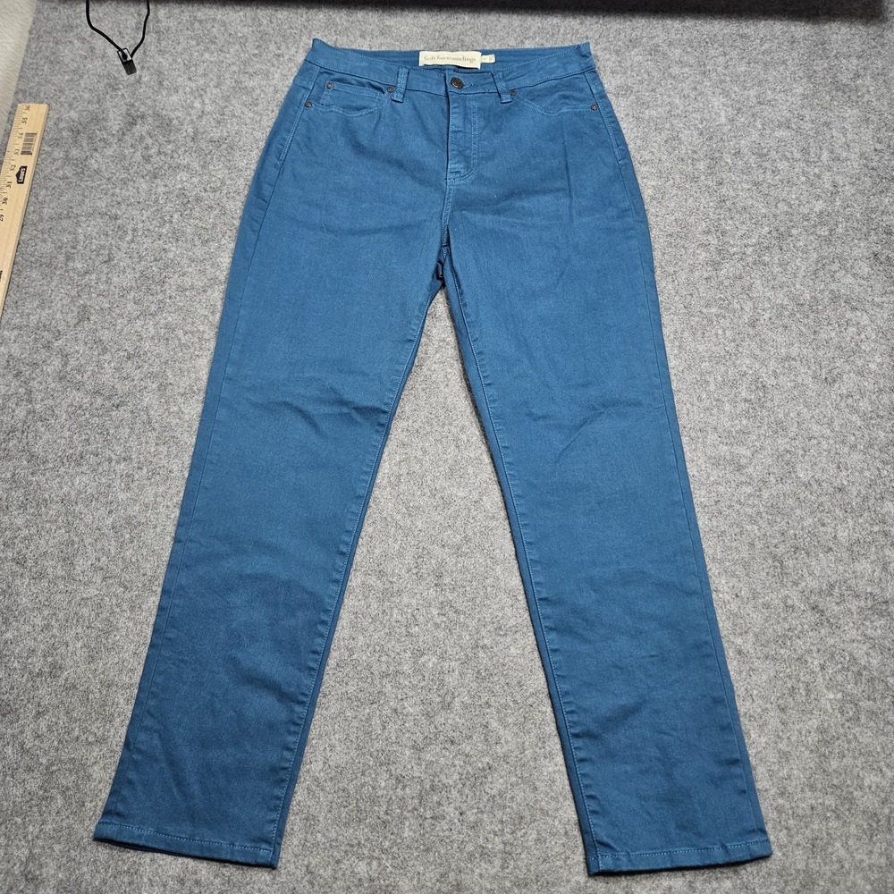 Soft Surrondings Womens Ultimate Denim Girlfriend Straight Leg Pants Size 8‎
